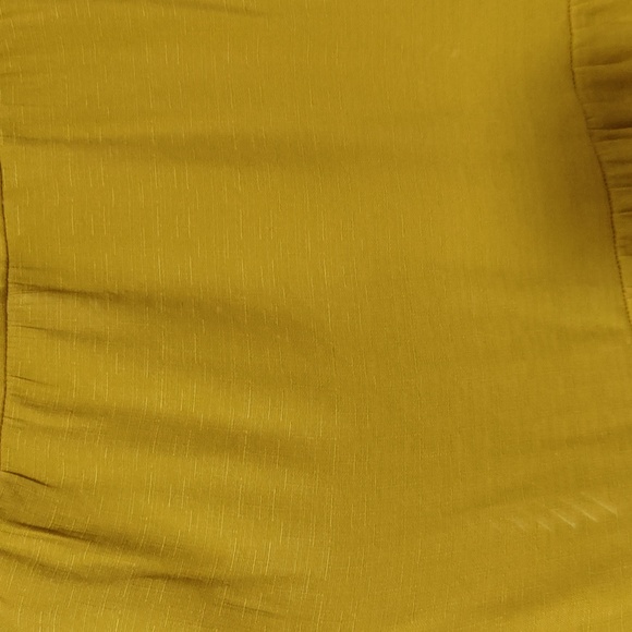 Shein wide leg pants size large true to size mustard yellow full length A1 - Picture 12 of 14